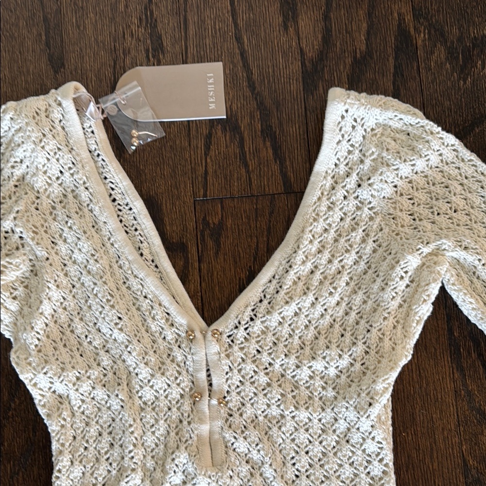 Meshki White Crochet Maxi Dress - Picture 4 of 4